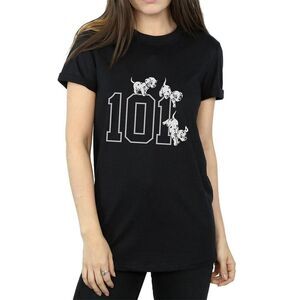 101 Dalmatians Womens/Ladies Puppies Cotton Boyfriend T-Shirt / Black